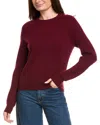 Kier + J Wool & Cashmere-blend Sweater In Burgundy