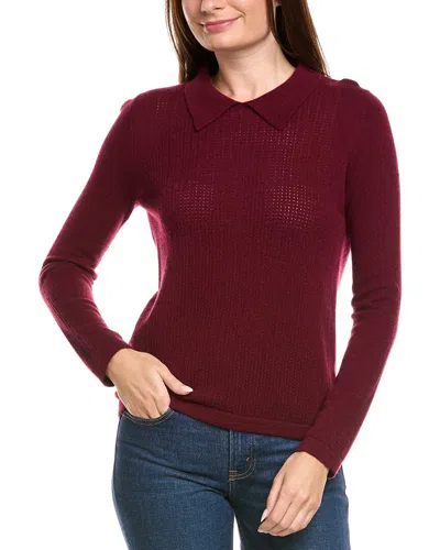 Kier + J Wool & Cashmere-blend Polo Sweater In Red