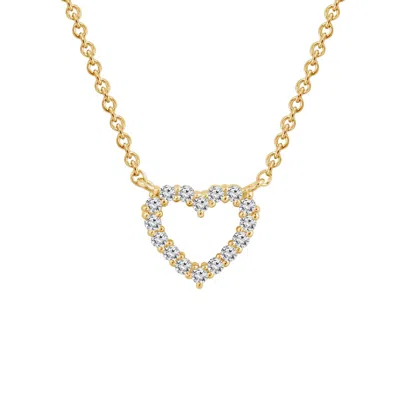 Kiera Women's Yellow Lab Grown Diamond Accent Heart Pendant Necklace