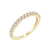 Kiera Women's Yellow Lab-grown Diamond Half Band Ring In Yellow