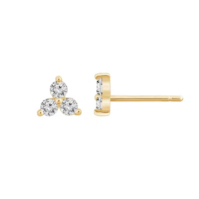 Kiera Women's Yellow Lab Grown Diamond Trio Stud Earrings