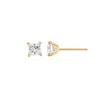 Kiera Women's Yellow Lab-grown Diamond Two Carats Princess Solitaire Stud Earrings In Yellow