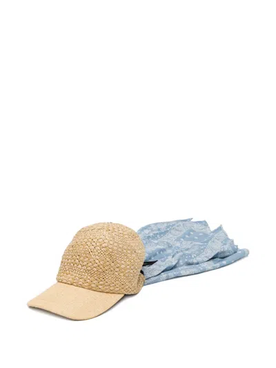 Kijima Takayuki Raffia Cap In Neutral