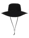 Kijima Takayuki Wide-brimmed Black Hat With Adjustable Chin Straps