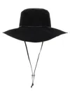Kijima Takayuki Wide-brimmed Black Hat With Adjustable Chin Straps