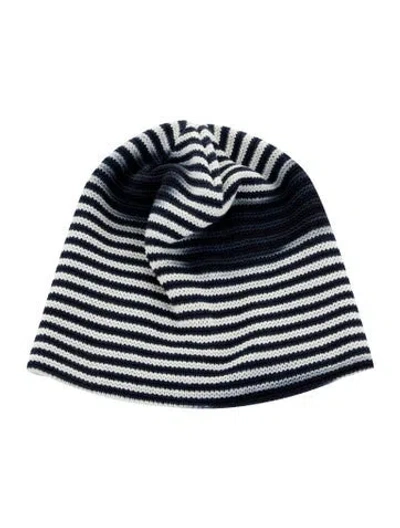 Pre-owned Kijima Takayuki Striped Crochet Beanie In Multi