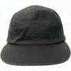Kijima Takayuki Structured Black Five-panel Cap With Adjustable Strap In Gray