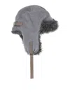 Kijima Takayuki Wool Knit Aviator Hat In Grey