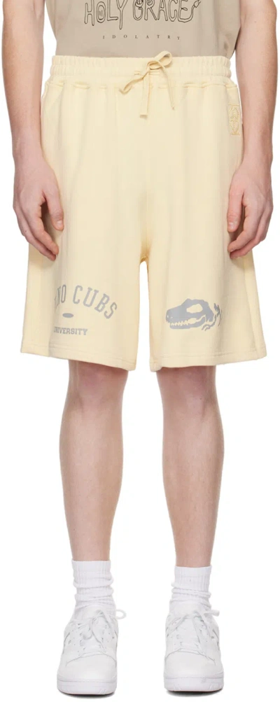 Kijun Beige 'dino Cubs' Shorts In Butter