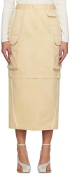 Kijun Beige Joel Cargo Maxi Skirt In Beige