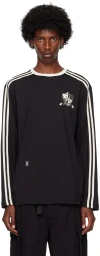 KIJUN BLACK FOOTBALL LONG SLEEVE T-SHIRT