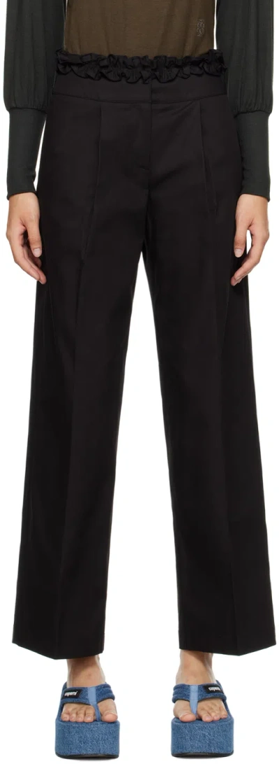 Kijun Black Frill Truck Trousers