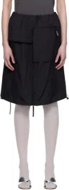 Kijun Black Parka Layered Midi Skirt In Black