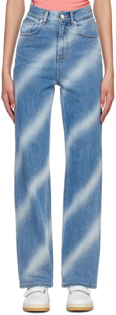 Kijun Air Brushed Jeans In Blue
