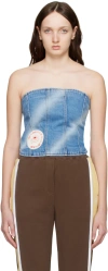 Kijun Blue Faded Bustier In Blue