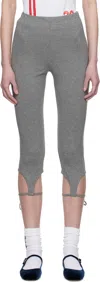Kijun Gray Capri Leggings In Melange Grey