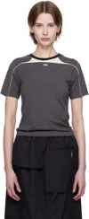 Kijun Gray Cycle Half Sleeve T-shirt In Charcoal