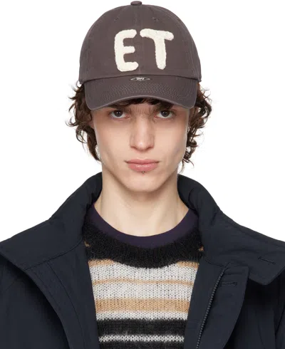 Kijun Gray 'et' Cap In Charcoal_brown