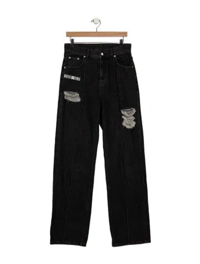 Pre-owned Kijun High-rise Wide Leg Jeans In Black
