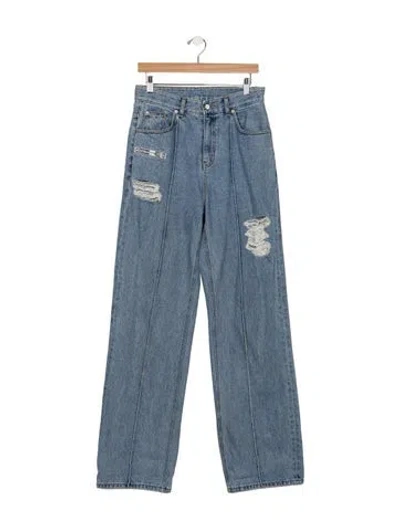 Pre-owned Kijun High-rise Wide Leg Jeans In Blue
