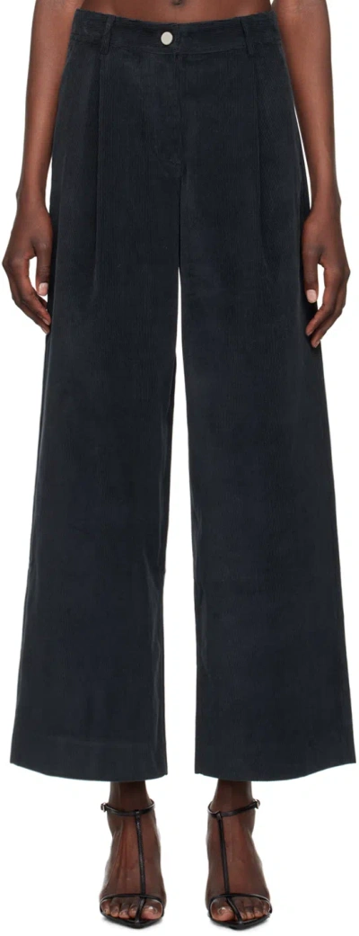 Kijun Navy Cotton Trousers