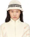 Kijun Off-white Crochet Bucket Hat In Ivory