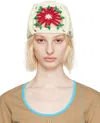 Kijun Off-white Flower Beanie In Ivory