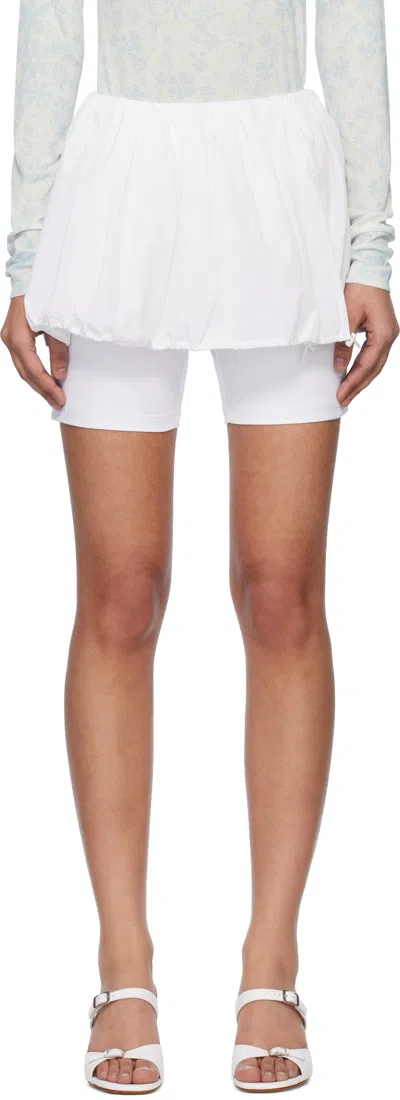 Kijun Off-white Puff Layered Skort