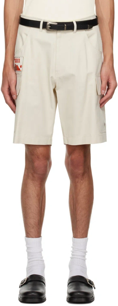 Kijun Ssense Exclusive Beige Seeker Shorts In Light Beige