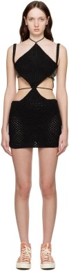 Kijun Ssense Exclusive Black Diamond Minidress In Black