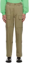 Kijun Ssense Exclusive Khaki Paneled Cargo Pants In Khaki