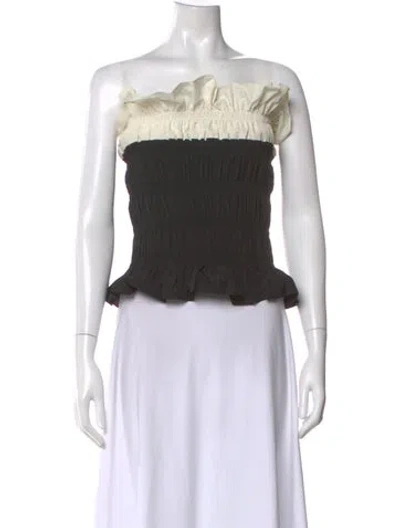 Pre-owned Kijun Strapless Crop Top W/ Tags In White