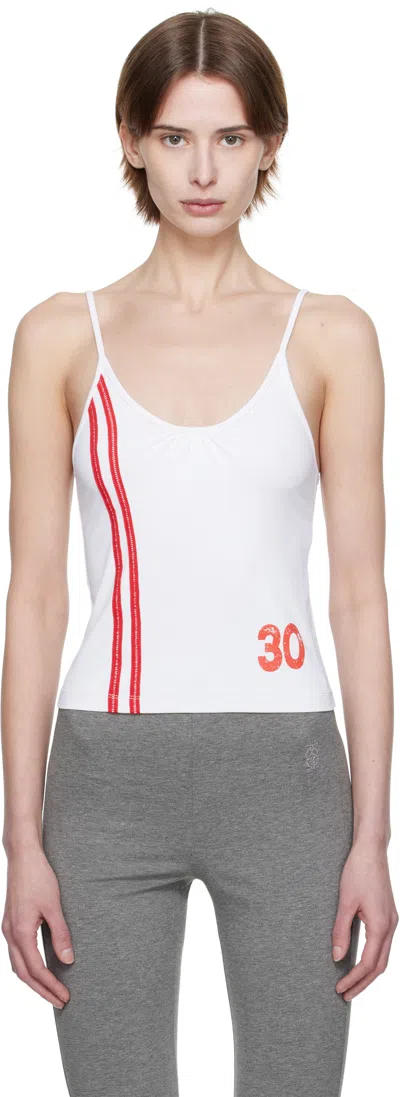 Kijun White Line Tank Top In Ivory