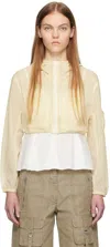 Kijun Yellow Cropped Jacket In Paleyellow