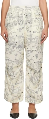 Kijun Yellow Drawing Lounge Pants In Print Cream