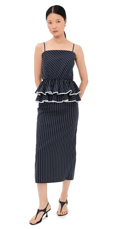 Kika Vargas Alanna Dress Navy In Black