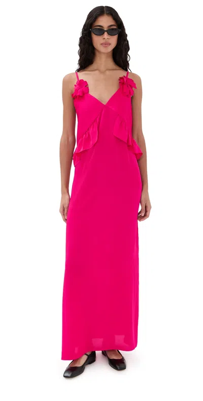 Kika Vargas Bel Dress Fuchsia In Pink