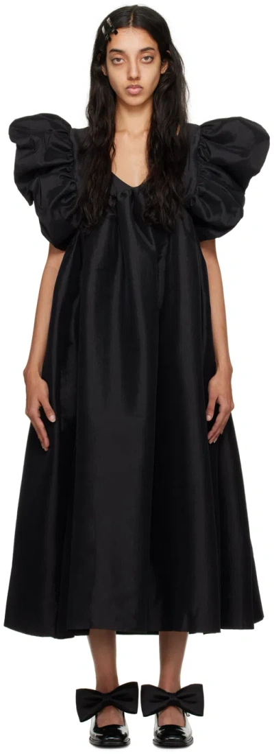 Kika Vargas Black Adriana Maxi Dress