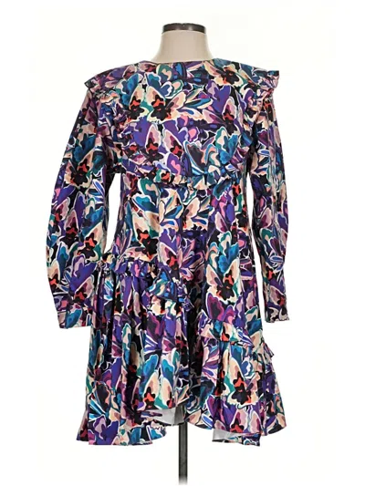 Pre-owned Kika Vargas Cocktail Dress In Purple