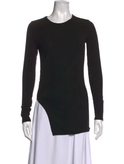 Pre-owned Kika Vargas Crew Neck Long Sleeve Top In Black