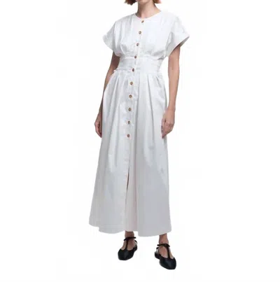 Kika Vargas Dena Midi Dress In White