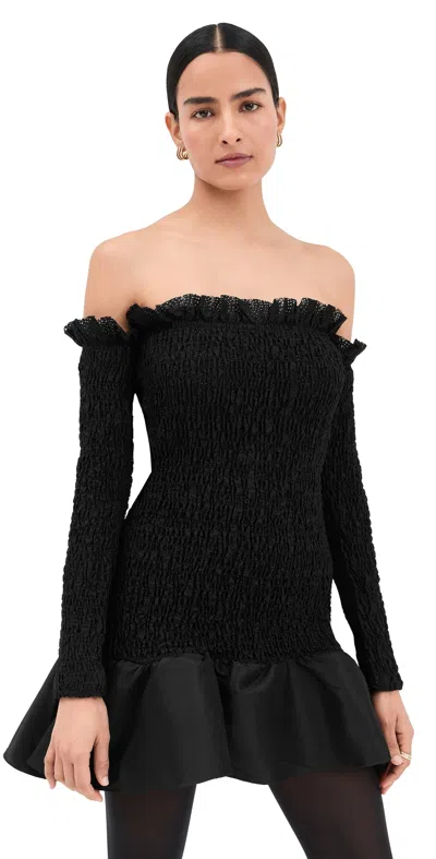 Kika Vargas Dot Dress Black