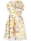Kika Vargas Women's Emily Floral Ruffle Minidress In Gelb