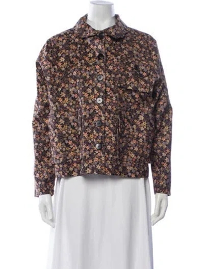 Pre-owned Kika Vargas Floral Print Jacket In Multi