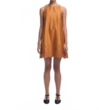 Kika Vargas Fran Mini Dress In Caramel In Brown