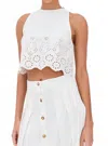Kika Vargas Gemma Sleeveless Top In White In White