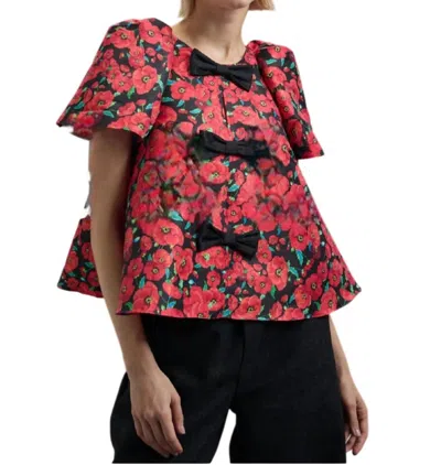 Kika Vargas Georgia Top In Red Poppy