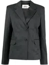 Kika Vargas Harper Single-breasted Blazer In Grey