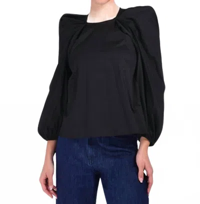 Kika Vargas Hitomi Balloon Sleeves Top In Black