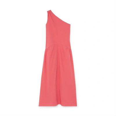 Kika Vargas Joni Dress In Red Light Poplin